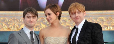 Daniel Radcliffe, Emma Watson, Rupert Grint. Foto: Jon Furniss/ WireImage