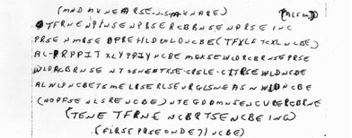 One of the encrypted letters. (FBI)