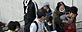 Evacuees from Futaba, Fukushima Prefecture, arrive at their new evacuation shelter at Saitama Super Arena in Saitama, northern Tokyo, Japan Saturday, March 19, 2011. (AP Photo/Eugene Hoshiko)