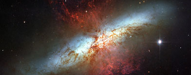 Mosaic image of the starburst galaxy, Messier 82 (M82) (AP/NASA-ESA)