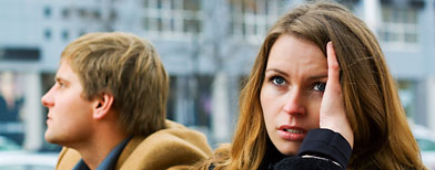 People who are dating often get defensive. (ThinkStock)