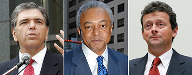 (L-R) Charles Prince, Stanley O'Neal and Tony Hayward (AP