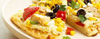 Chicken and corn pizza (Yahoo)
