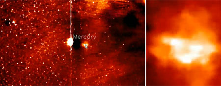 Mystery object near Mercury (via YouTube)