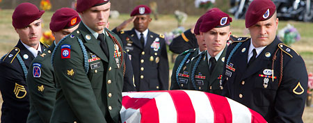 Burial of Army Specialist David Hickman (Joseph Rodriguez/News & Record, AP)
