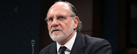 Former chairman and CEO of MF Global and former New Jersey Governor Jon Corzine testifies during a hearing before the Oversight and Investigations Subcommittee of the House Financial Services Committee.   (Photo by Alex Wong/Getty Images)