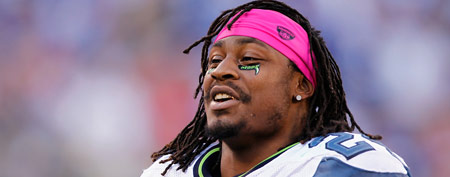 Marshawn Lynch #24 of the Seattle Seahawks (Photo by Mike Stobe/Getty Images)