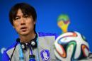 South Korea's coach Hong Myung-Bo speaks during a press conference at Corinthians Arena in Sao Paulo on June 25, 2014 on the eve of the 2014 FIFA World Cup Group H football match between South Korea and Belgium