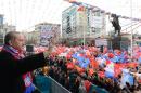 This picture released by the Turkish Prime Minister's office shows Prime Minister Recep Tayyip Erdogan addressing a rally of his Justice and Development Party in Nigde on March 3, 2014
