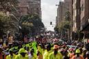 Thousands march in Johannesburg against the recent wave of xenophobic attacks in South Africa on April 23, 2015
