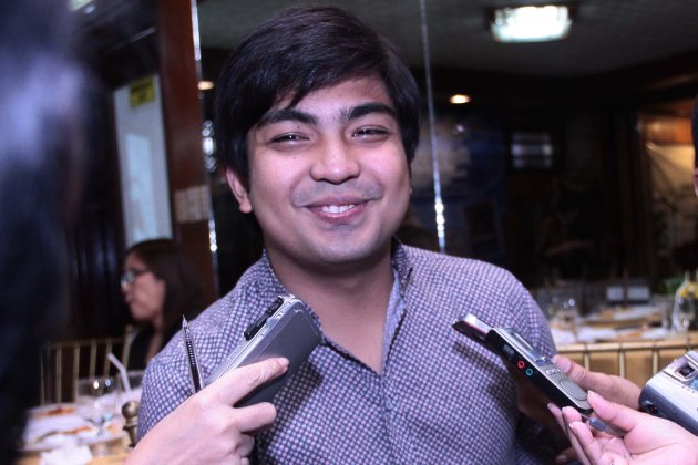 Jolo Revilla answers questions from the media, during the Metro Manila Film Festival press conference on 12 November 2012. (George Calvelo/NPPA Images)