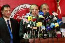 Deputy head of the Muslim Brotherhood El-Erian talks during a news conference in Cairo