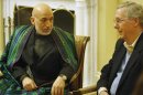 Afghan President Karzai meets with Senate Minority Leader McConnell in Washington