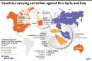 Countries carrying out strikes against IS in Syria and Iraq