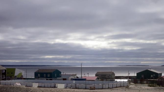 The Inuit village of Umiujaq, in Nunavik territory, Hudson Bay, Quebec