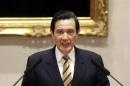Taiwan's President Ma Ying-jeou speaks during a news conference at the Presidential Office in Taipei