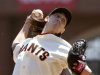 San Francisco Giants starting pitcher Lincecum throws a pitch against the Washington Nationals during the second inning of the MLB baseball game in San Francisco