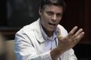 FILE - In this Feb. 26, 2013 file photo, Opposition leader Leopoldo Lopez speaks during a press conference in Caracas, Venezuela. A Venezuelan appeals court upheld on Friday, Aug. 12, 2016 the nearly 14-year prison sentence given to Lopez for inciting violence during anti-government protests in 2014, his lawyer said. (AP Photo/Ariana Cubillos, File)