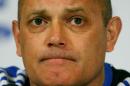 Ray Wilkins looks out during a press conference in Cobham, Surrey on February 13, 2009