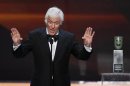 Actor Dick Van Dyke accepts the life achievement award at the 19th annual Screen Actors Guild Awards in Los Angeles, California January 27, 2013. REUTERS/Lucy Nicholson/Files