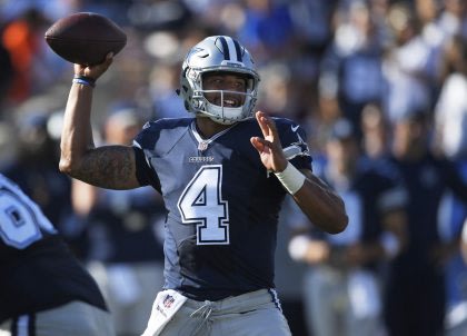 Dak Prescott is now the Dallas Cowboys' starting quarterback with Tony Romo hurt (AP)