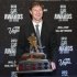 Phoenix Coyotes captain Shane Doan poses with the Mark Messier Leadership Award during the 2012 NHL Awards show at the Wynn Las Vegas Resort in Las Vegas