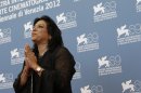 Director Mira Nair poses during the photo call for her movie 'The reluctant Fundamentalist' at the 69th edition of the Venice Film Festival in Venice, Italy, Wednesday, Aug. 29, 2012. (AP Photo/Andrew Medichini)
