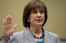 then-IRS official Lois Lerner is sworn in on Capitol Hill in Washington