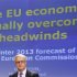 EU Economic and Monetary Affairs Commissioner Rehn presents the EU Commission's interim economic forecast during a news conference at the EU Commission headquarters in Brussels