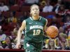 Baylor guard Alexis Prince drives down the court against Oklahoma during the first half of a NCAA Women's basketball game in Norman, Monday, Feb. 25, 2013.  (AP Photo/Alonzo Adams)