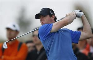 Rory McIlroy of Northern Ireland tees off on the second hole during the BMW Masters 2013 golf tournament at Lake Malaren Golf Club in Shanghai