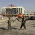 Nato soldiers arrive at the site of a suicide bomb attack in Kabul