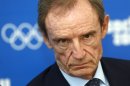 Chairman of the IOC Coordination Commission for Sochi 2014, Jean-Claude Killy, listens to questions, during a news conference in Sochi, Russia, Thursday, Sept. 26, 2013. The International Olympic Committee says it is 