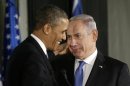 President Barack Obama and Israeli Prime Minister Benjamin Netanyahu talk during their joint news conference in Jerusalem, Israel,Wednesday, March 20, 2013, (AP Photo/Pablo Martinez Monsivais)