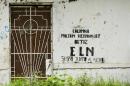 ELN (National Liberation Army of Colombia) graffiti is seen on a wall in El Palo, Colombia, on March 15, 2016