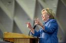 Democratic presidential candidate Hillary Rodham Clinton speaks at a grassroots organizing meeting at Philander Smith College Monday, Sept. 21, 2015, in Little Rock, Ark. (AP Photo/Gareth Patterson)