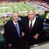 FILE - In this Feb. 3, 2002, file photo, Fox broadcasters Pat Summerall, left, and John Madden stand in the booth at Louisiana Superdome before the NFL Super Bowl XXXVI football game in New Orleans. Fox Sports spokesman Dan Bell said Tuesday, April 16, 2013, that Summerall, the NFL player-turned-broadcaster whose deep, resonant voice called games for more than 40 years, has died at the age of 82. (AP Photo/Ric Feld, File)