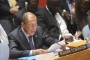 El ministro ruso de Asuntos Exteriores, Sergey Lavrov, en la reunión del Consejo de Seguridad sobre Siria, celebrada en pasado viernes en Nueva York. EFE