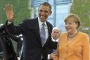 En la imagen, la canciller alemana, Angela Merkel, junto al presidente estadounidense, Barack Obama. EFE/Archivo
