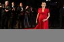 Kate Winslet arrives on the red carpet for the gala screening of the film Labor Day