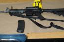 A Bushmaster rifle belonging to Sandy Hook Elementary school gunman Adam Lanza is seen in this police evidence photo