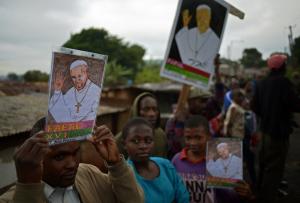 Pope Francis, whose visit to the Kangemi shanty town&nbsp;&hellip;