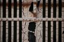 Paint peels off the bars of a cell at Alcatraz Island on March 21, 2013 in San Francisco, California