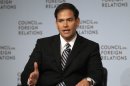 Sen. Marco Rubio (R-FL) speaks at the Council on Foreign Relations in New York