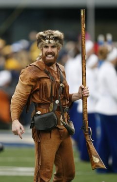 West Virginia’s mascot shoots and kills a black bear with the musket we
