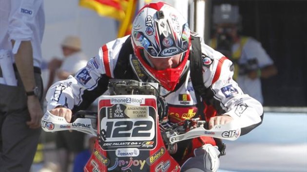Eric Palante Belgium's Eric Palante powers his Honda from the podium during the departure ceremony of the sixth South American edition of the Dakar Rally 2014 in Rosario January 4, 2014. Palante has died after crashing his bike in the sixth stage Reuters