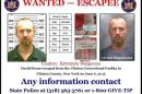 A wanted poster for escaped convict David Sweat is seen in a handout released by the New York State Police