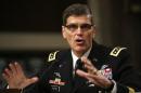 U.S. Army General Votel testifies during a hearing on Capitol Hill in Washington