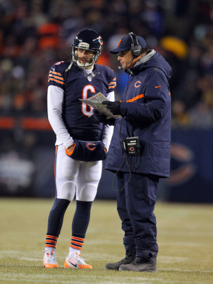 Jay Cutler and Marc Trestman (USA Today Sports Images)