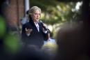 U.S. Democratic presidential candidate Hillary Clinton speaks during a community forum campaign event at Cornell College in Mt Vernon, Iowa